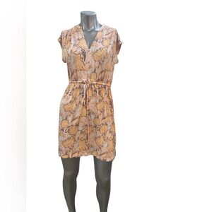 Ann Taylor Loft Floral Casual Dress short Sleeve Size XS